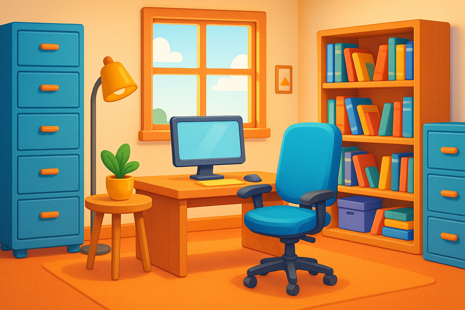 office furniture animated